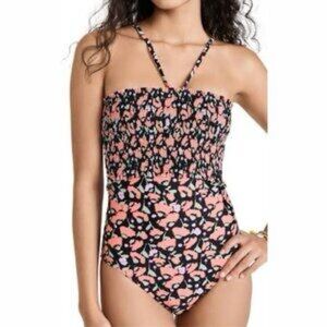 🌷 Tanya Taylor 🌷 Size L Floral One Piece Swimsuit - Black and Pink